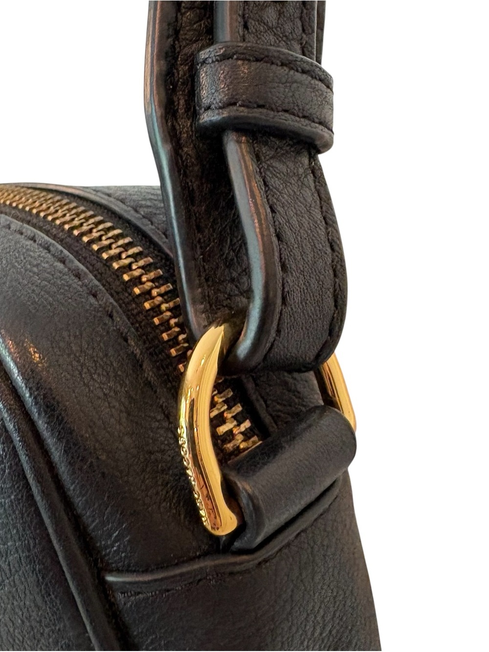 Marc Jacobs Black Leather Zoom Crossbody Bag Black - Picture 7 of 13